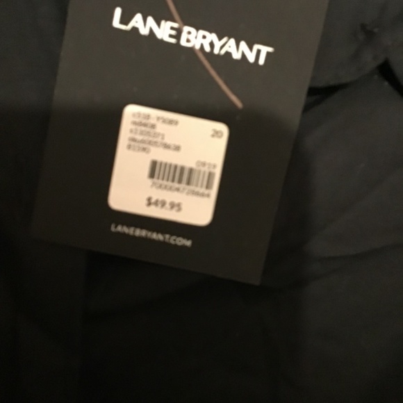 Lane Bryant Black Blouse hidden button 16,18,20,22. NWT - Picture 2 of 11